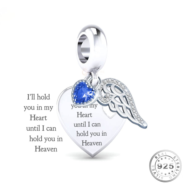 Mum Angel Wings Charm | Silver Fits Pandora | Charms Kingdom