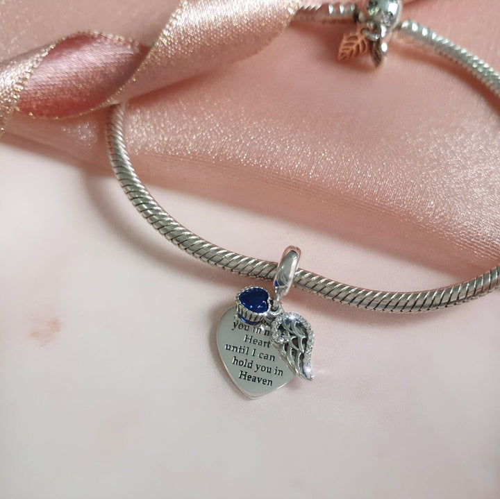 Mum Angel Wings Charm | Silver Fits Pandora | Charms Kingdom