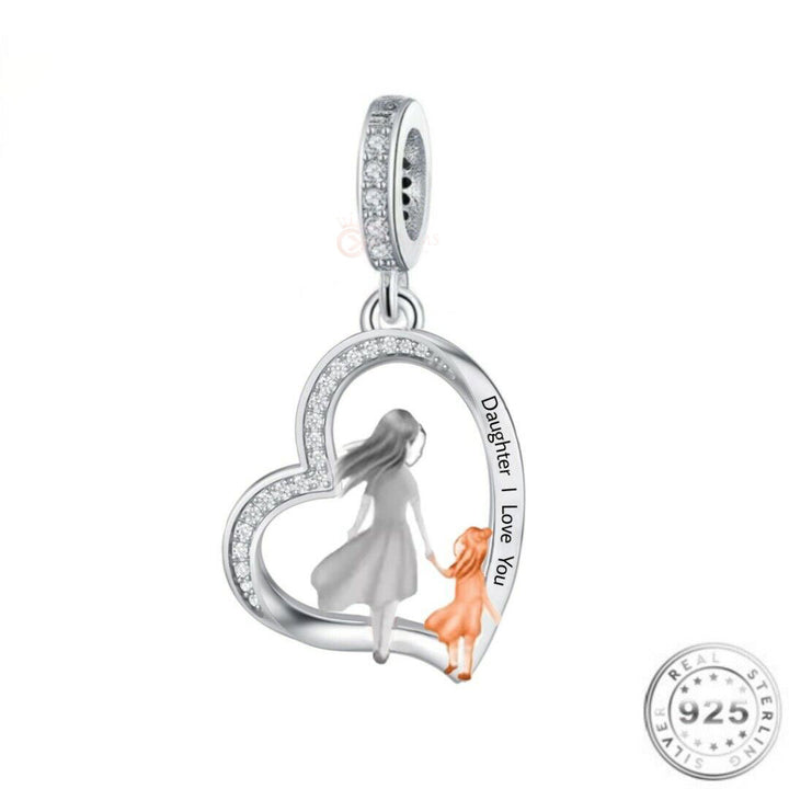 Crystal Daughter Charm | Crystal Heart Charm | Charms Kingdom