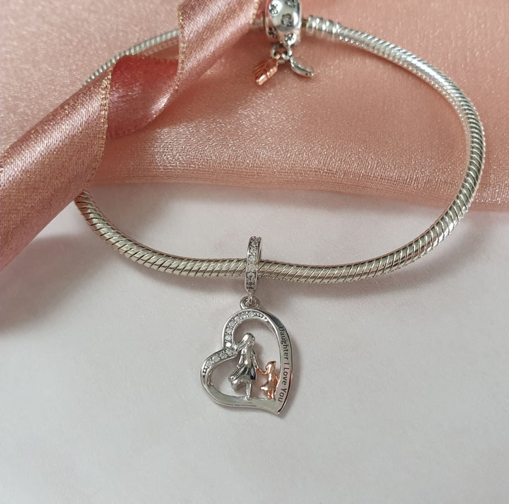 Crystal Daughter Charm | Crystal Heart Charm | Charms Kingdom