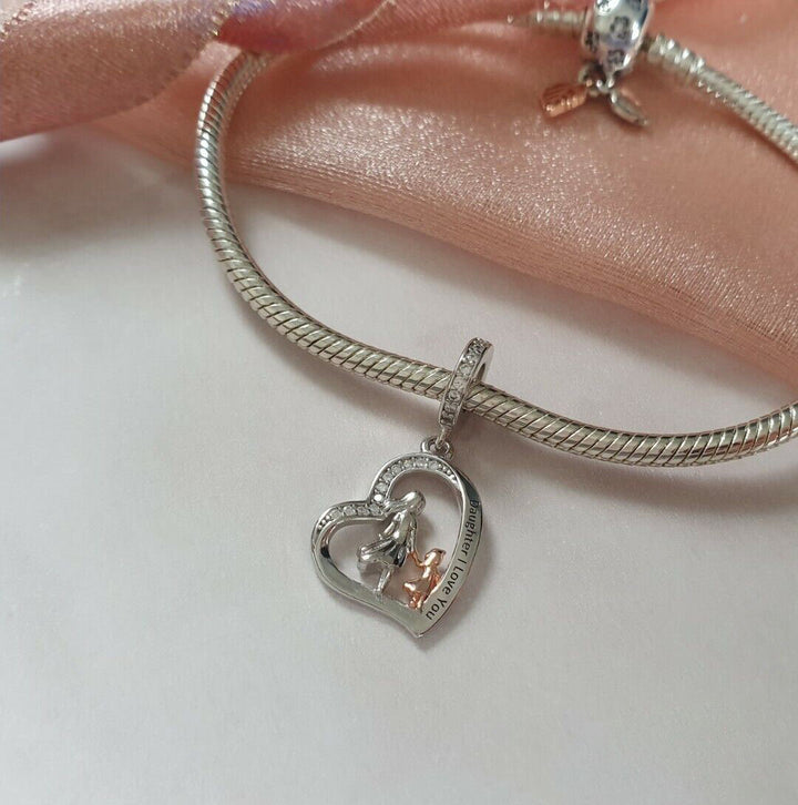 Crystal Daughter Charm | Crystal Heart Charm | Charms Kingdom