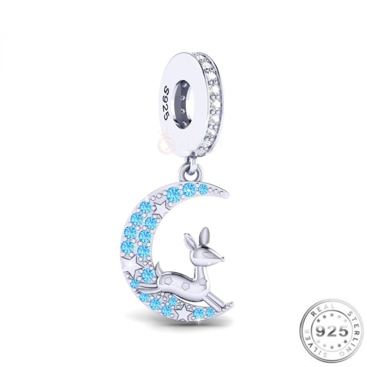 Bambi Deer in Moon Charm | Bambi Deer in Moon Pandora | Charms Kingdom