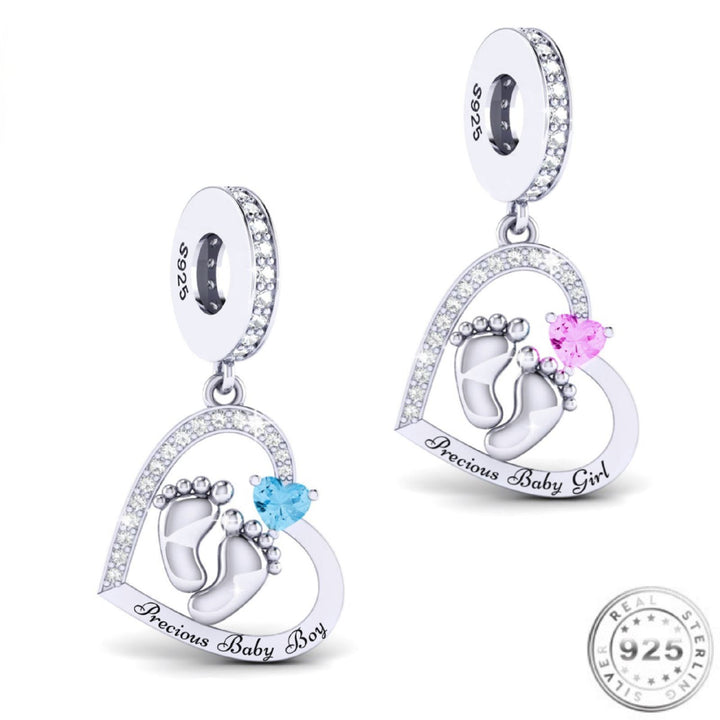 Baby Footprints Charm | Baby Footprints Pandora | Charms Kingdom