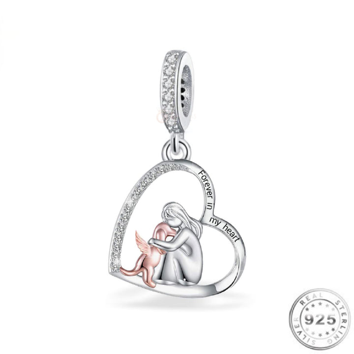 Memorial Angel Wing Dog Charm | Wing Dog Pandora | Charms Kingdom