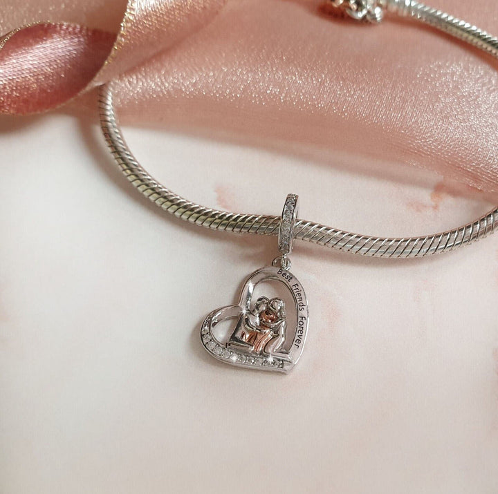 Family & Dog Charm | Heart Shaped Dog Charm | Charms Kingdom