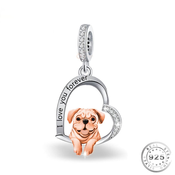 Bull Dog Dangle Charm | Bull Dog Charm | Charms Kingdom