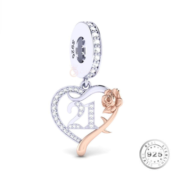 21st Birthday Charm | 21st Birthday Pandora | Charms Kingdom