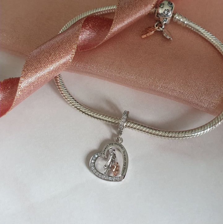 Silver Mother & Daughter Charm | Daughter Pandora | Charms Kingdom