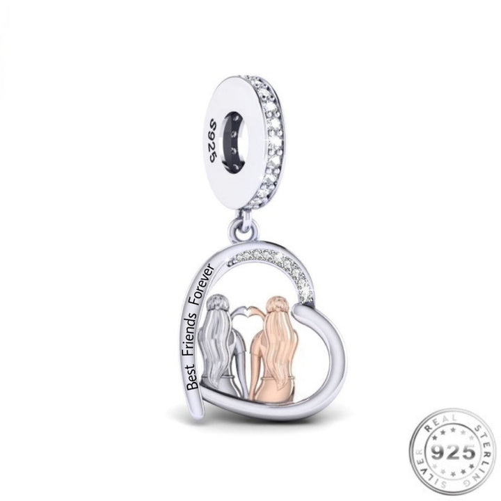 Best Friends Heart Charm | Friends Heart Pandora | Charms Kingdom