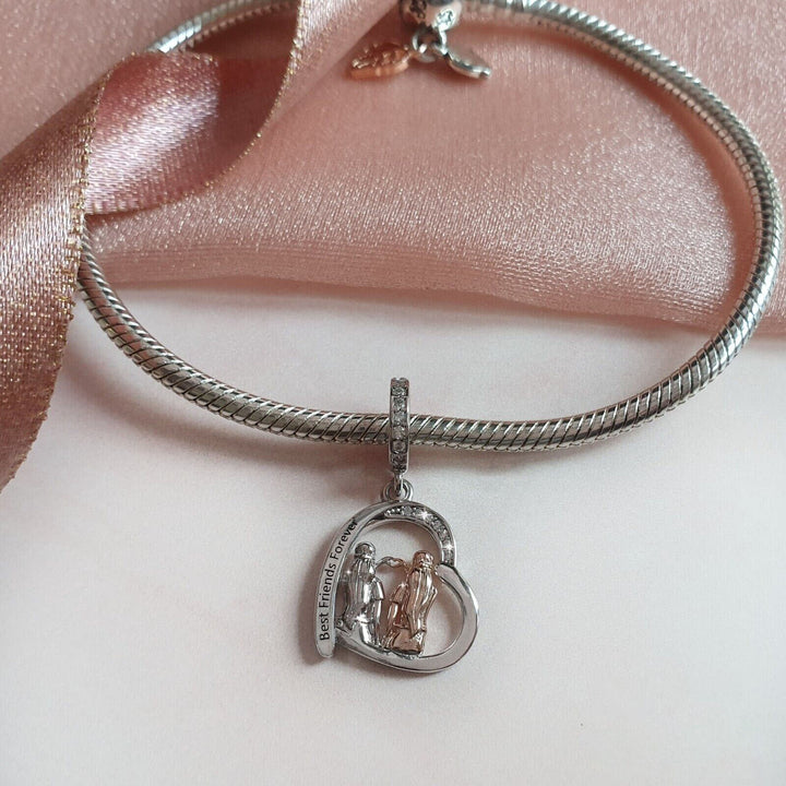 Best Friends Heart Charm | Friends Heart Pandora | Charms Kingdom