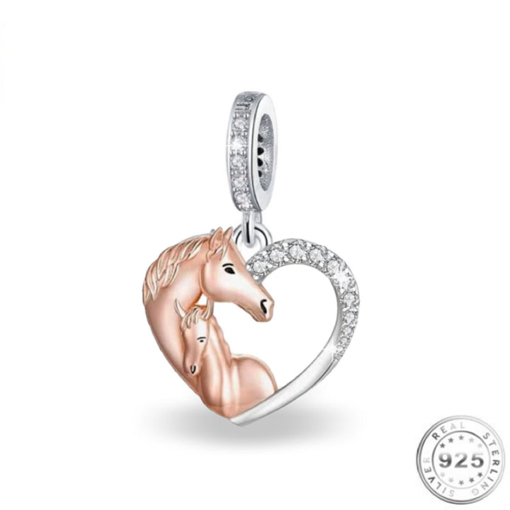 Horse Heart Shaped Charm | Heart of The Celtic Horses | Charms Kingdom