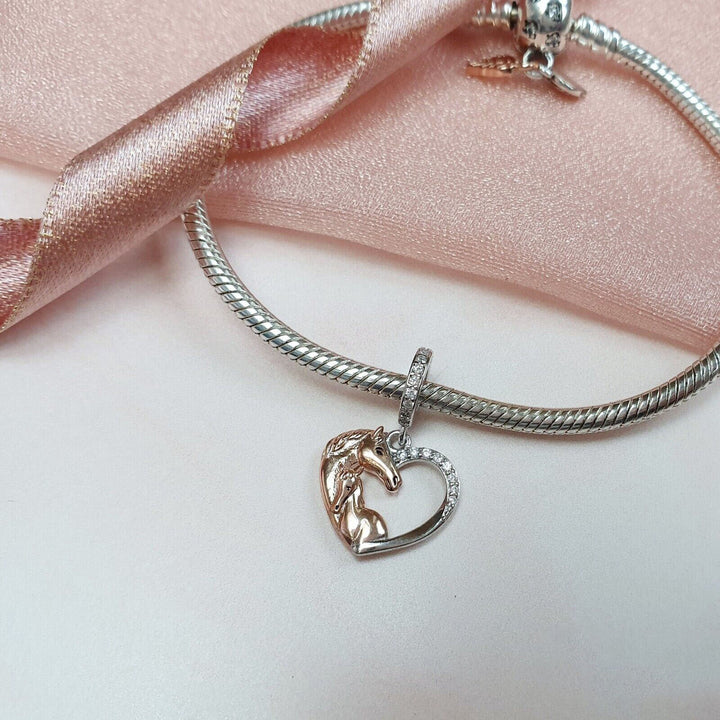 Horse Heart Shaped Charm | Heart of The Celtic Horses | Charms Kingdom