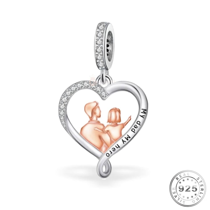 Dad Hero Memorial Charm | Dad Hero Pandora | Charms Kingdom