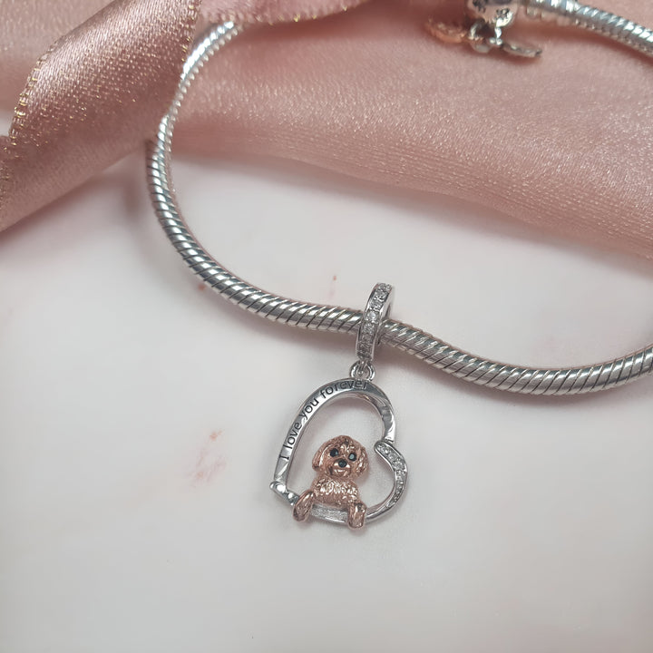 Poodle Cross Dog Charm | Poodle Cross Pandora | Charms Kingdom