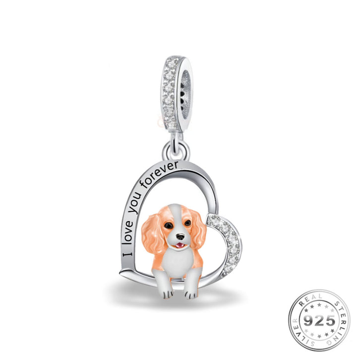 Cavalier King Charles Spaniel Charm Memorial 925 Sterling Silver fits pandora