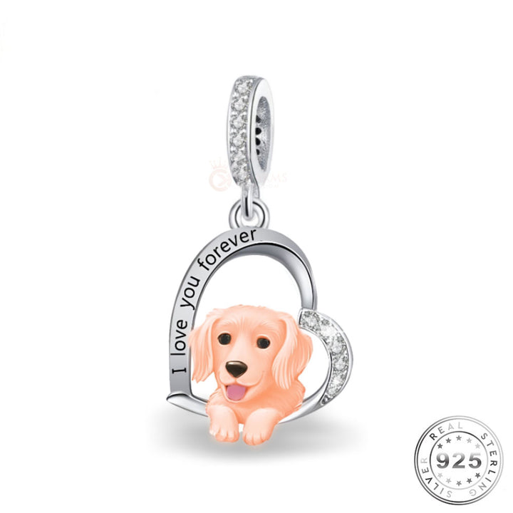 Golden Retriever Dog Charm | Animal Memorial Charm | Charms Kingdom