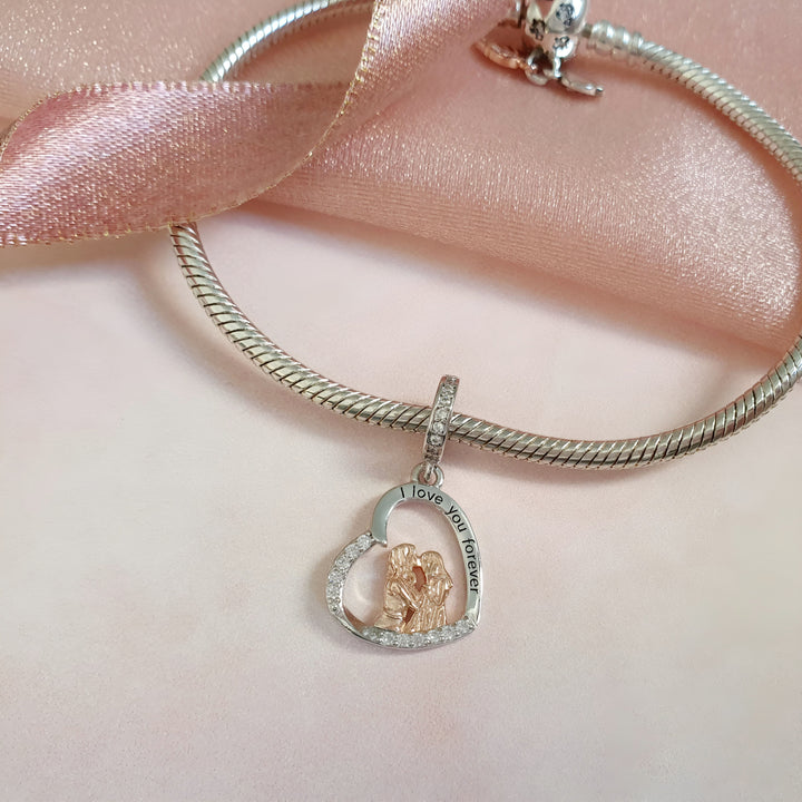 Mum & Daughter Charm | Mum & Daughter Pandora | Charms Kingdom