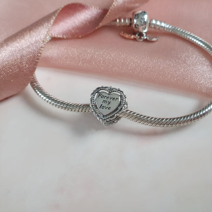 Zirconia Heart Charms | Zirconia Heart Pandora | Charms Kingdom