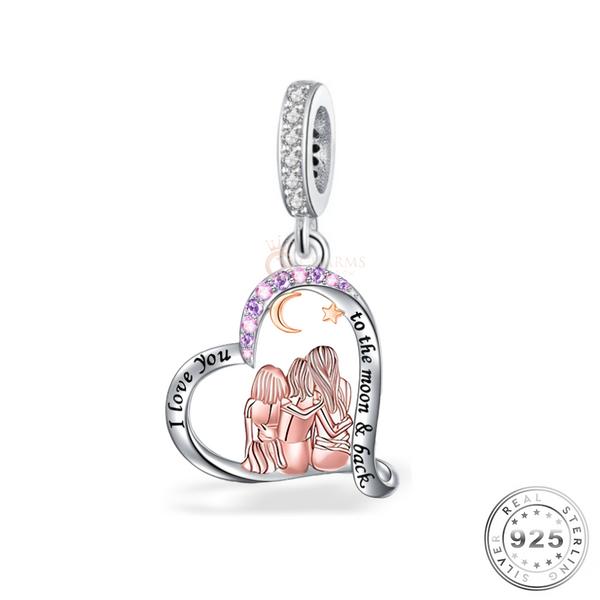 Mother Daughters Charm | Mother Daughters Pandora | Charms Kingdom