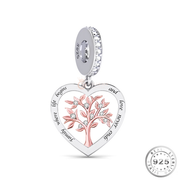 Family Tree Zirconia Charm | Zirconia Charm Pandora | Charms Kingdom