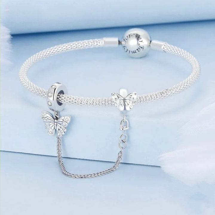 Butterfly Safety Chain | Butterfly Safety Pandora | Charms Kingdom