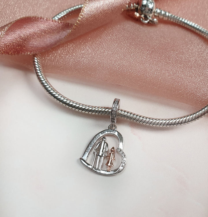 Grandad Hero Charm | Grandad Hero Pandora | Charms Kingdom