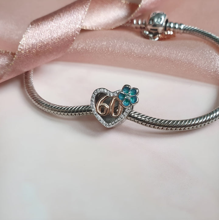 60th Birthday Pandora | 60th Birthday Fits Pandora | Charms Kingdom