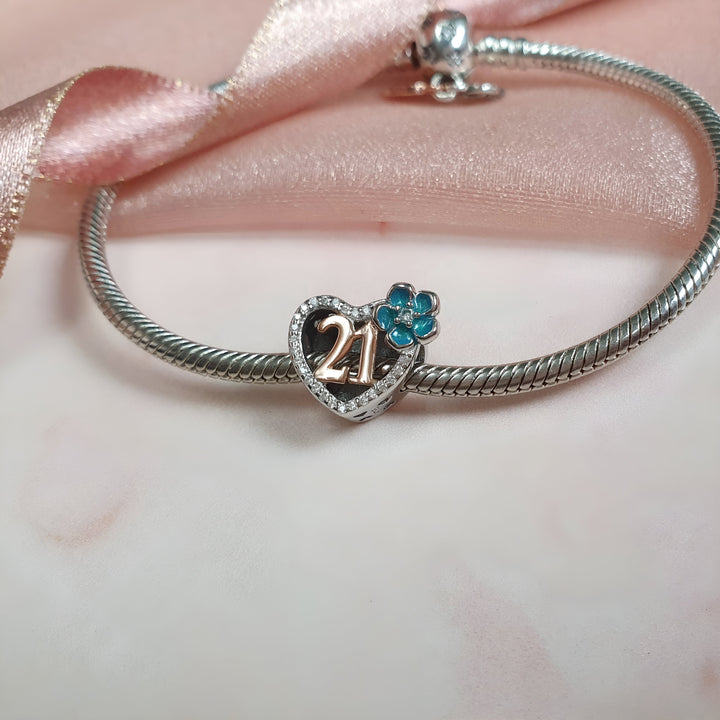 21st Birthday Charm | 21st Birthday Pandora | Charms Kingdom