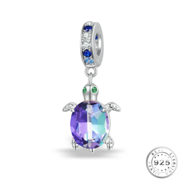 Crystal Turtle Charm | Crystal Turtle Pandora | Charms Kingdom