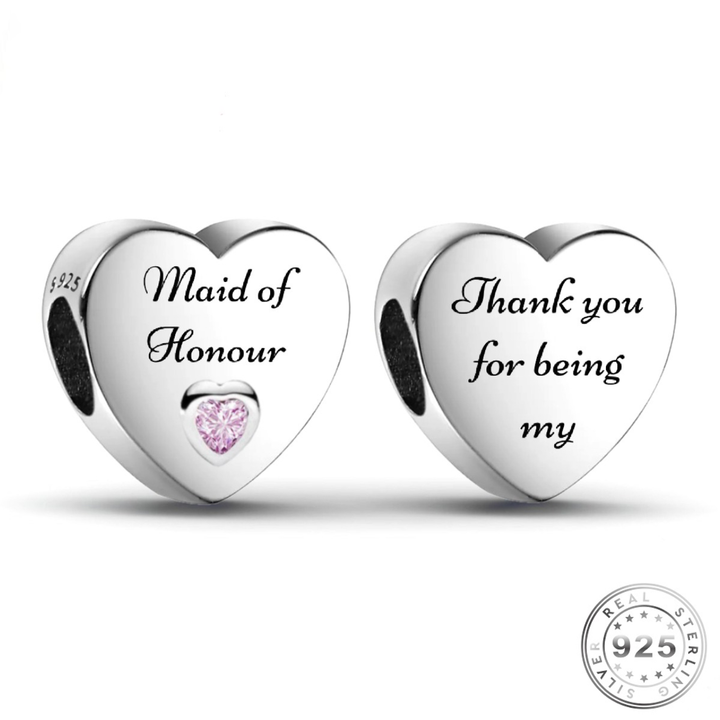 Bridesmaid Honor Charm | Maid Honor Charm | Charms Kingdom