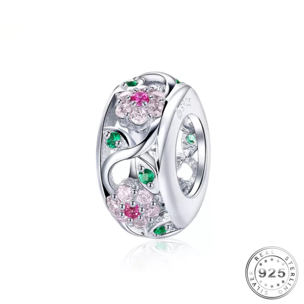 Flower Spacer Charm | Flower Spacer Pandora | Charms Kingdom